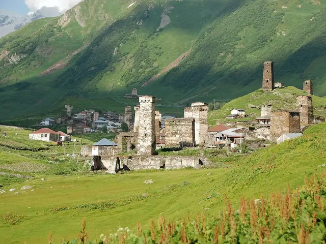 Stone defensive towers and houses of Ushguli in Upper Svaneti